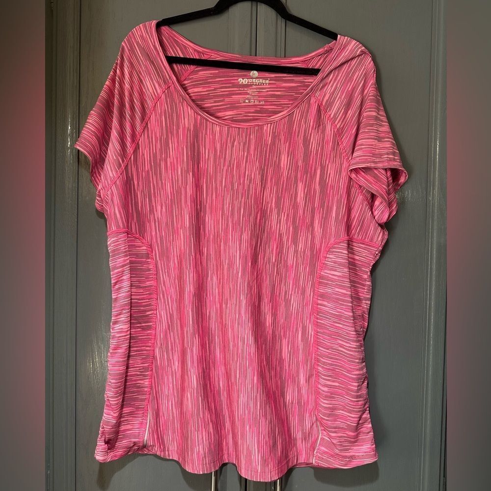 90 Degree by Reflex Pink Athletic Top 2X